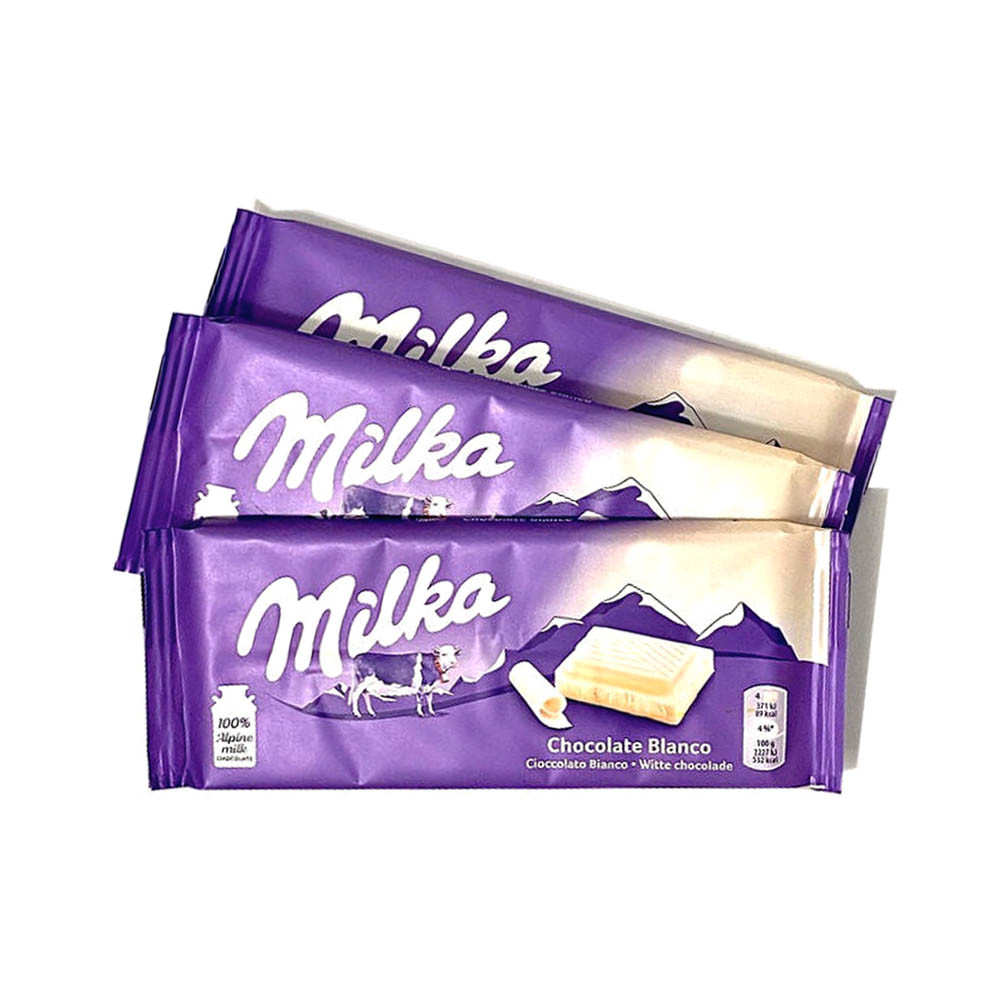 PACK 3 TABLETAS MILKA WHITE 100GR.