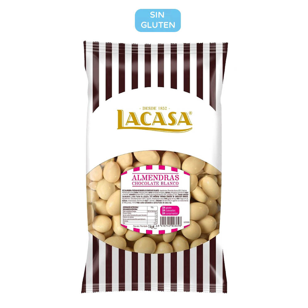 ALMENDRAS CHOCOLATE BLANCO KG.