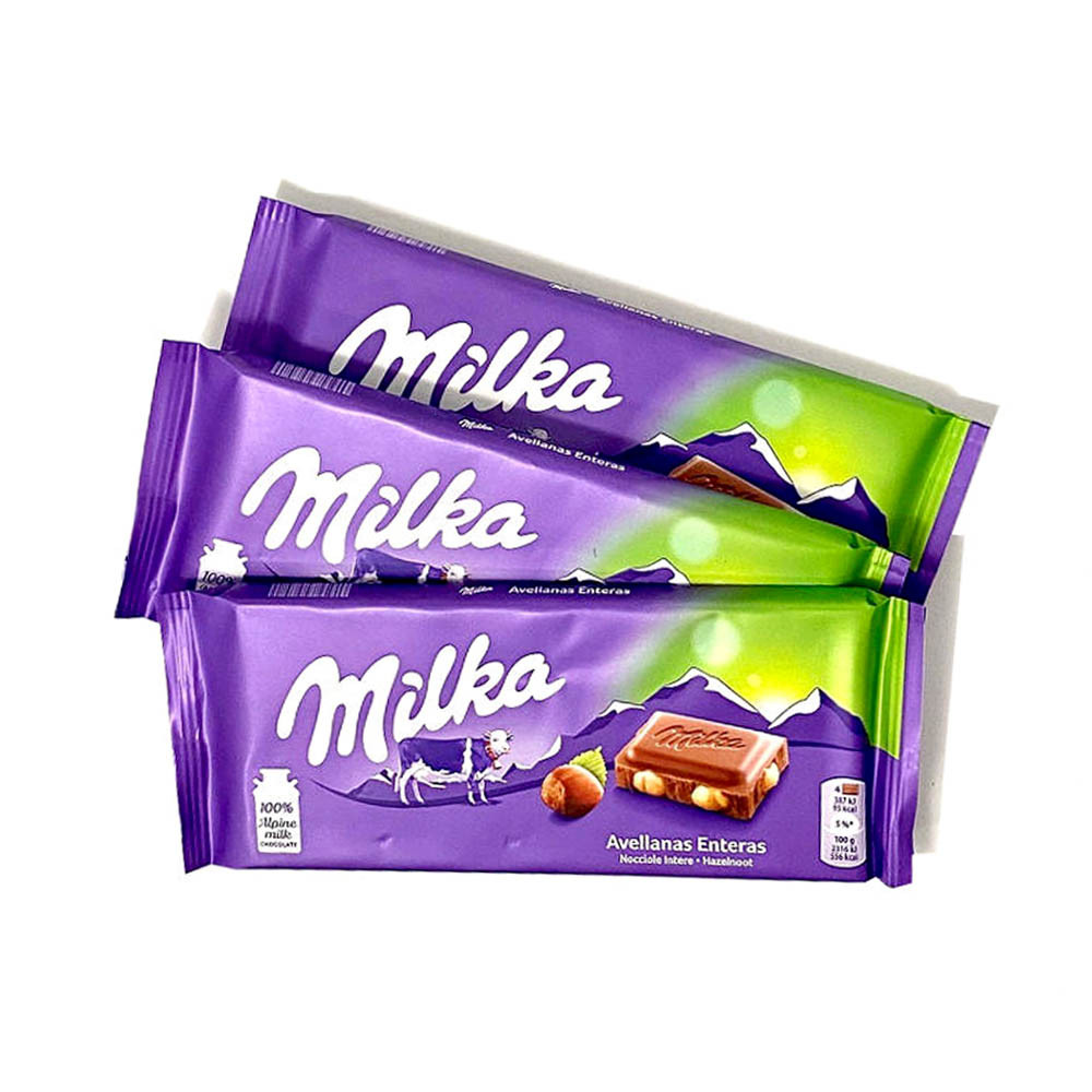 PACK 3 TABLETAS MILKA AVELLANAS 100GR.