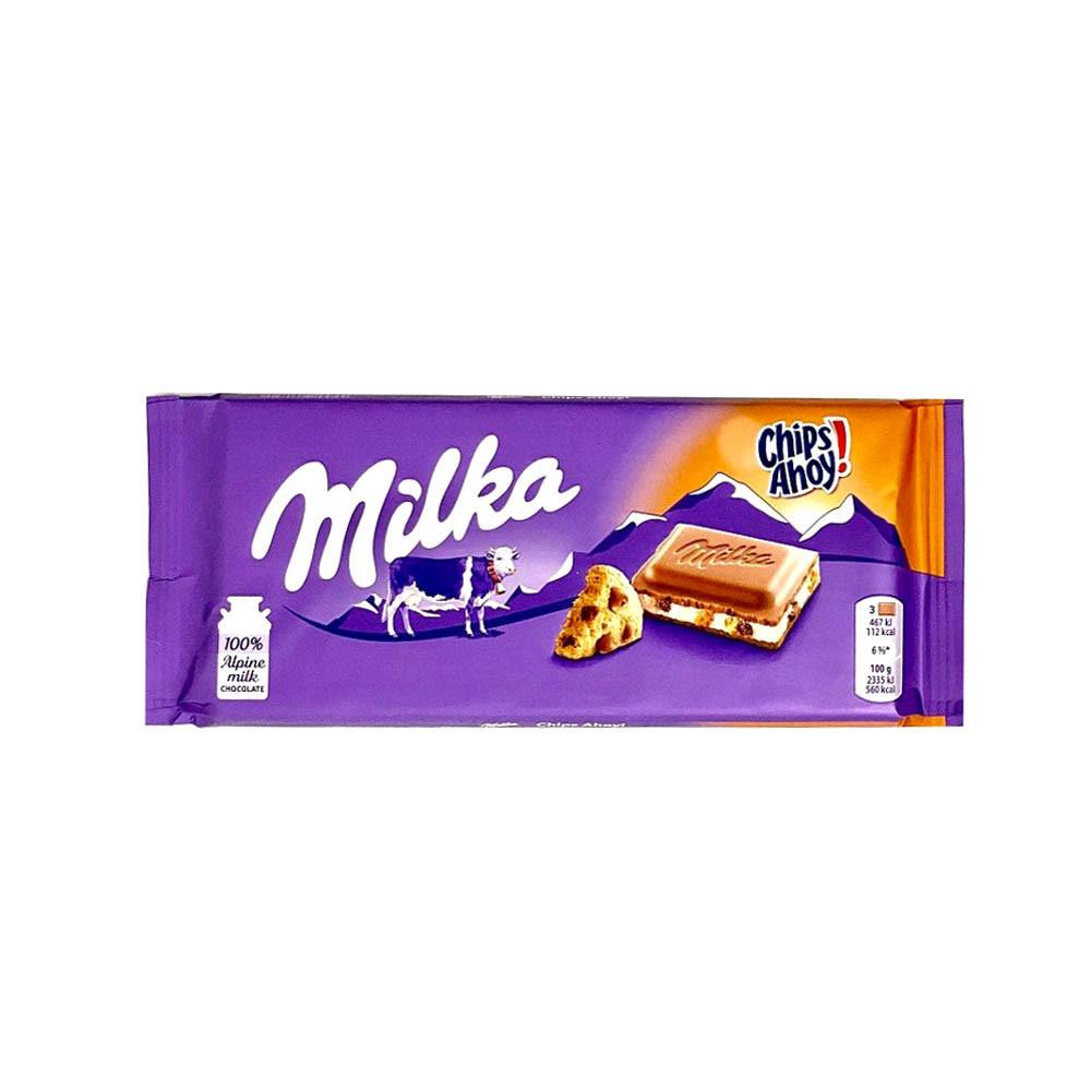 PACK 3 TABLETAS MILKA CHIPS AHOY 100GR.