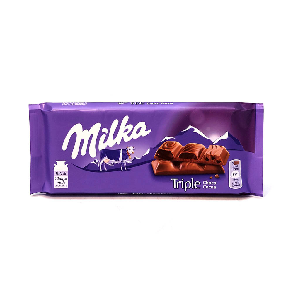 PACK 3 TABLETAS MILKA TRIPLE CHOCO 90GR.