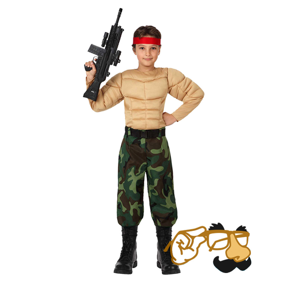 DISFRAZ MILITAR MUSCULOSO 4-6 AÑOS